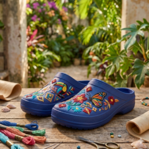 ZAPATOS CROCS BORDADOS zapatos de hule bordados
